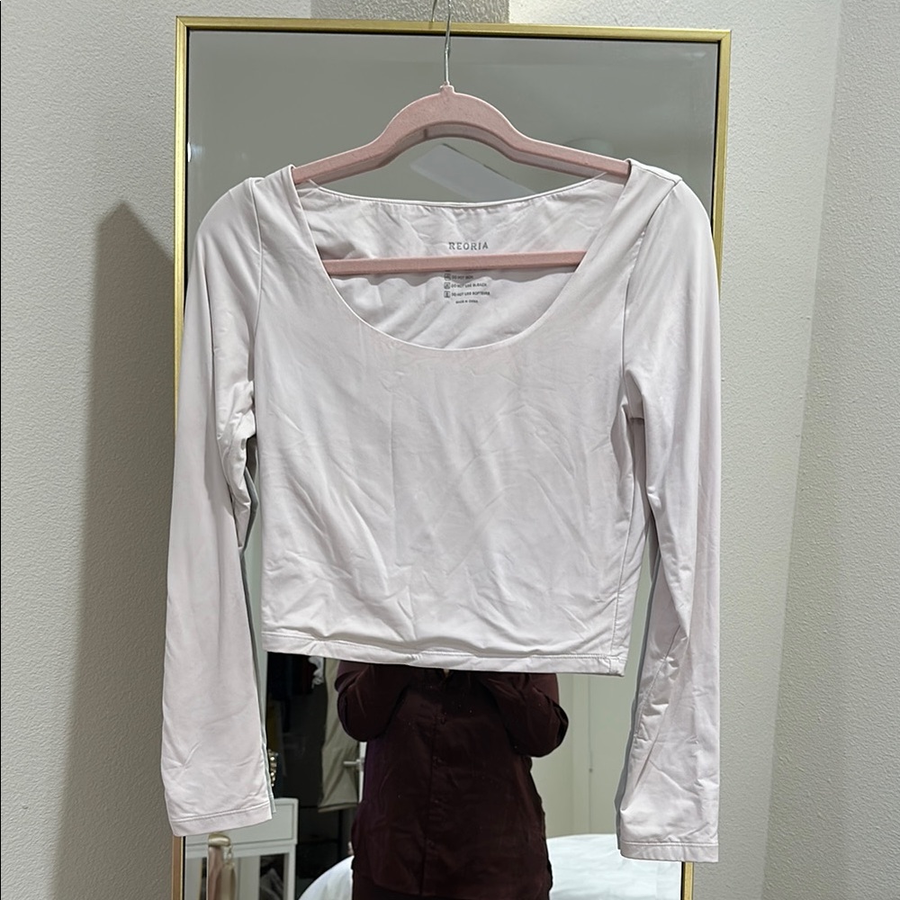 Reoria White Long Sleeve Top